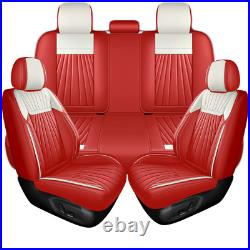 For Honda Luxury Napa Leather Car Seat Covers Front Rear Full Set Protectors