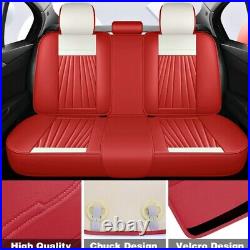 For Honda Luxury Napa Leather Car Seat Covers Front Rear Full Set Protectors