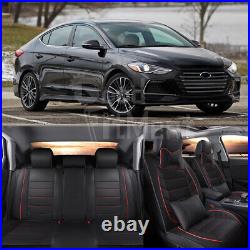 For Hyundai Elantra 2008-2017 Full Set PU Leather Car 5 Seat Cover Front & Rear