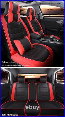 For Hyundai Elantra 5-Seat Full Set Car Seat Covers Front + Rear Luxury Leather
