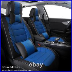 For Hyundai Santa Fe 2001+ Leather Car Seat Cover Full Set Front Rear Cushion US
