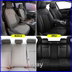 For Hyundai Sonata 2004-2014 Car 5-Seat Cover Faux Leather Full Set Seat Covers