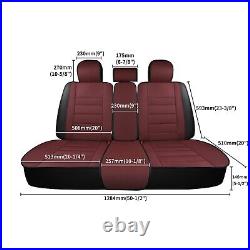 For Hyundai Sonota 07-21 Leather Car Seat Cover Custom 5 Seat Full Set Cushion