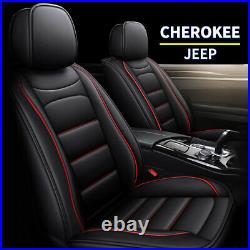 For Jeep Cherokee 2012-2020 Car Seat Covers Full Set PU Leather Front & Rear