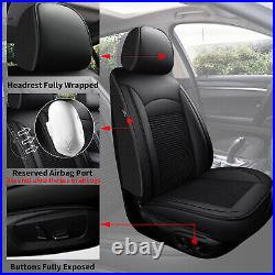 For KIA Forte 2010-2024 Faux Leather Car Seat Covers Front+Rear Cushion 5-Sits