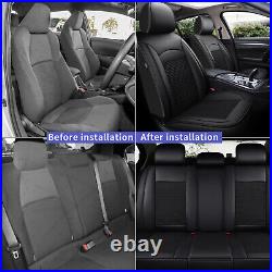 For KIA Forte 2010-2024 Faux Leather Car Seat Covers Front+Rear Cushion 5-Sits