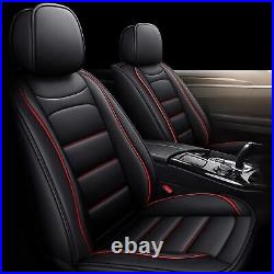 For Kia Seltos 2020-2024 Car 5 Seat Covers Cushion Set Fuax Leather Red Lines