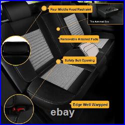 For Mitsubishi Mirage 2015-2022 Seat Cover Linen Fabric Full Set 5 Seats Cushion