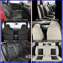 For Nissan Frontier 2007-2022 Full Set PU Leather Car 5 Seat Cover Front & Rear