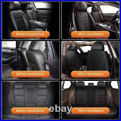 For Nissan Frontier 2009-2024 Car 5-Seat Covers Full Set PU Leather Cushion Pad