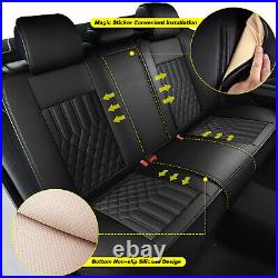 For Nissan Rogue 2014-2023 Car 5-Seat Cover Luxury Faux Leather Cushion Full Set