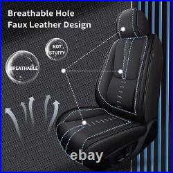 For SUBARU crosstrek 2016-2024 Car Seat Cover Black Full Set PU Leather Cushion