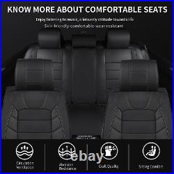 For Scion tC FRS Leather Car Seat Cover 5 Seat Front Rear Full Set Cushion BLACK
