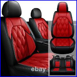 For TOYOTA TACOMA 4-DOOR CREW CAB 2007-2024 PU Leather Car 5-Seat Cover Full Set