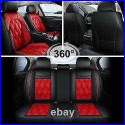 For TOYOTA TACOMA 4-DOOR CREW CAB 2007-2024 PU Leather Car 5-Seat Cover Full Set