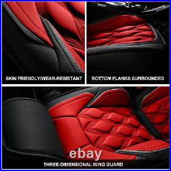 For TOYOTA TACOMA 4-DOOR CREW CAB 2007-2024 PU Leather Car 5-Seat Cover Full Set