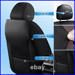 For TOYOTA Tacoma Crew Cab 4-Door 2007-2023 Car Seat Covers Full Set Pu Leather