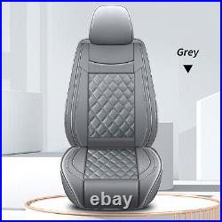 For Toyota Camry Full Set Gray PU Leather Car 5 Seat Covers Cushion Protector US