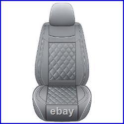 For Toyota Camry Full Set Gray PU Leather Car 5 Seat Covers Cushion Protector US