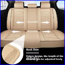 For Toyota Car Seat Cover Full Set Deluxe Leather 5-Seats Front Rear Protector