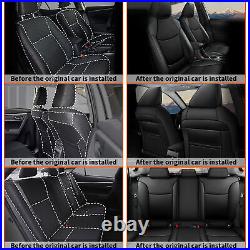 For Toyota Corolla Cross L, LE, XLE 2022-2024 Car 5 Seat Covers Black Faux Leather