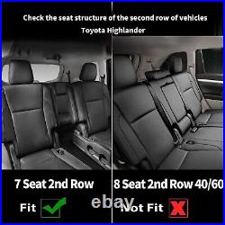 For Toyota Highlander 2014-2019 Car 7-Seat Covers Full Set Cushion Captain Chair