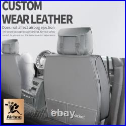 For Toyota Prius 2001-2015 Car Seat Cover Full Set Front + Rear Cushion Leather