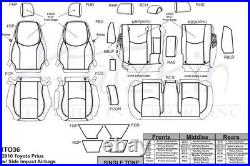 For Toyota Prius 2010-2015 Bisque Interior Leather Seat Covers pt21