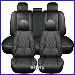 For Toyota RAV4 Front+Rear Car Seat Covers 5-Seats Protector Leather Full Set