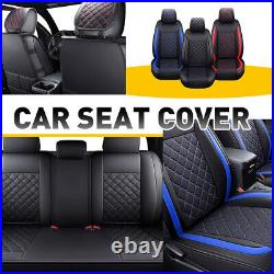 For Toyota Tacoma Car Seat Cover Full Set Leather 5-Seats Front Rear Protector