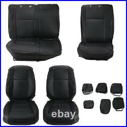 For Toyota Tacoma Crew Cab 2016-2021 2022 2023 Black Seat Covers Set