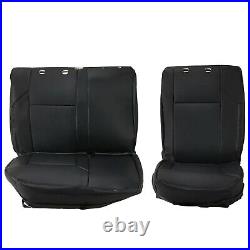 For Toyota Tacoma Crew Cab 2016-2021 2022 2023 Black Seat Covers Set