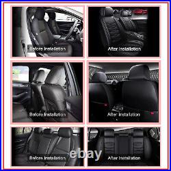 For Toyota Tundra Crew Cab 4-Door 2008-2024 Full Set Car 5-Seat Cover PU Leather