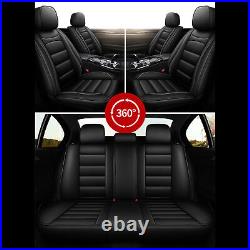 For Volkswagen Jetta 2008-2023 Car 5 Seat Cover Cushion Pad Full Set PU Leather