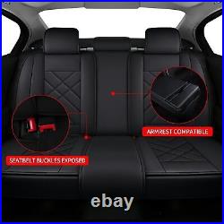 For Volkswagen Rabbit 2007-2009 Car 5 Seat Cover Faux Leather Full Set Protector