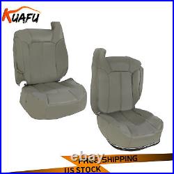 Front Driver/Passenger Bottom&Back Top Seat Covers Fit 99-02 Chevy Tahoe Leather