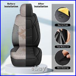 Front&Rear 2/5Seat Covers PU Leather For Toyota Tacoma Crew Cab 4-Door 2007-2023