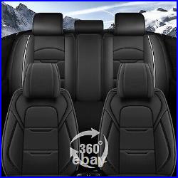 Front & Rear Car 2/5Seat Covers PU Leather For Nissan Versa 2009-2024 Cushion