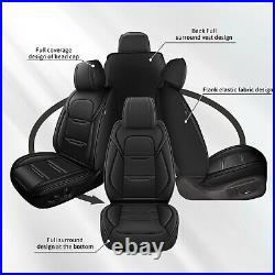 Front & Rear Car Seat Covers Faux Leather For Toyota 4Runner 2003-2023 Cushion