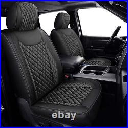 Front +Rear Leather Full Set Car Seat Cover For Dodge Ram 1500 2500 3500 2009-21