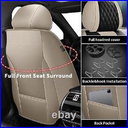 Full Leather Car 5 Seat Covers Full Set Cushion Pad For Cadillac XTS 2013-2019