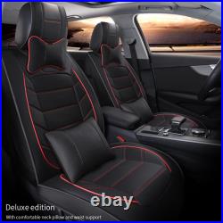 Full PU Leather 2/5 Seat Car Cover Front Rear Cushion For Infiniti Q50 Q60 Q70