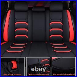Full Set All Seasons Car Seat Cover for Chevrolet Colorado Leather Black Red