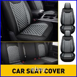 Full Set Car 5 Seat Cover Leather For 2009-22 Dodge Ram 1500 2500 3500 crew cab