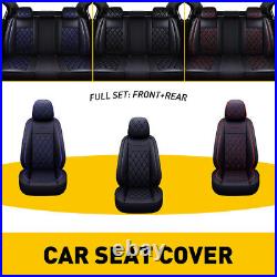 Full Set Car 5 Seat Cover Leather For Chevy Silverado 1500 2500/3500HD Crew Cab