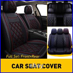 Full Set Car 5 Seat Cover Leather For Chevy Silverado 1500 2500/3500HD Crew Cab