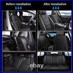 Full Set Car 5-Seat Cover PU Leather Cushion Cover Pad For 2013-2024 Mazda CX-5