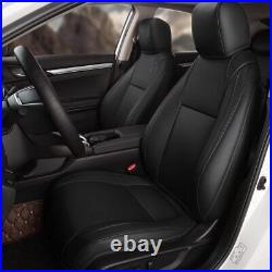 Full Set Car 5-Seat Covers Cushion Faux Leather For Honda Civic Sedan 2016-2021