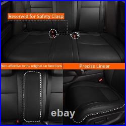 Full Set Car 5-Seat Covers Cushion Faux Leather For Honda Civic Sedan 2016-2021