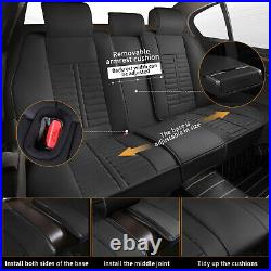 Full Set Car Seat Cover Faux Leather For TOYOTA TACOMA CREW CAB 4-DOOR 2007-2024